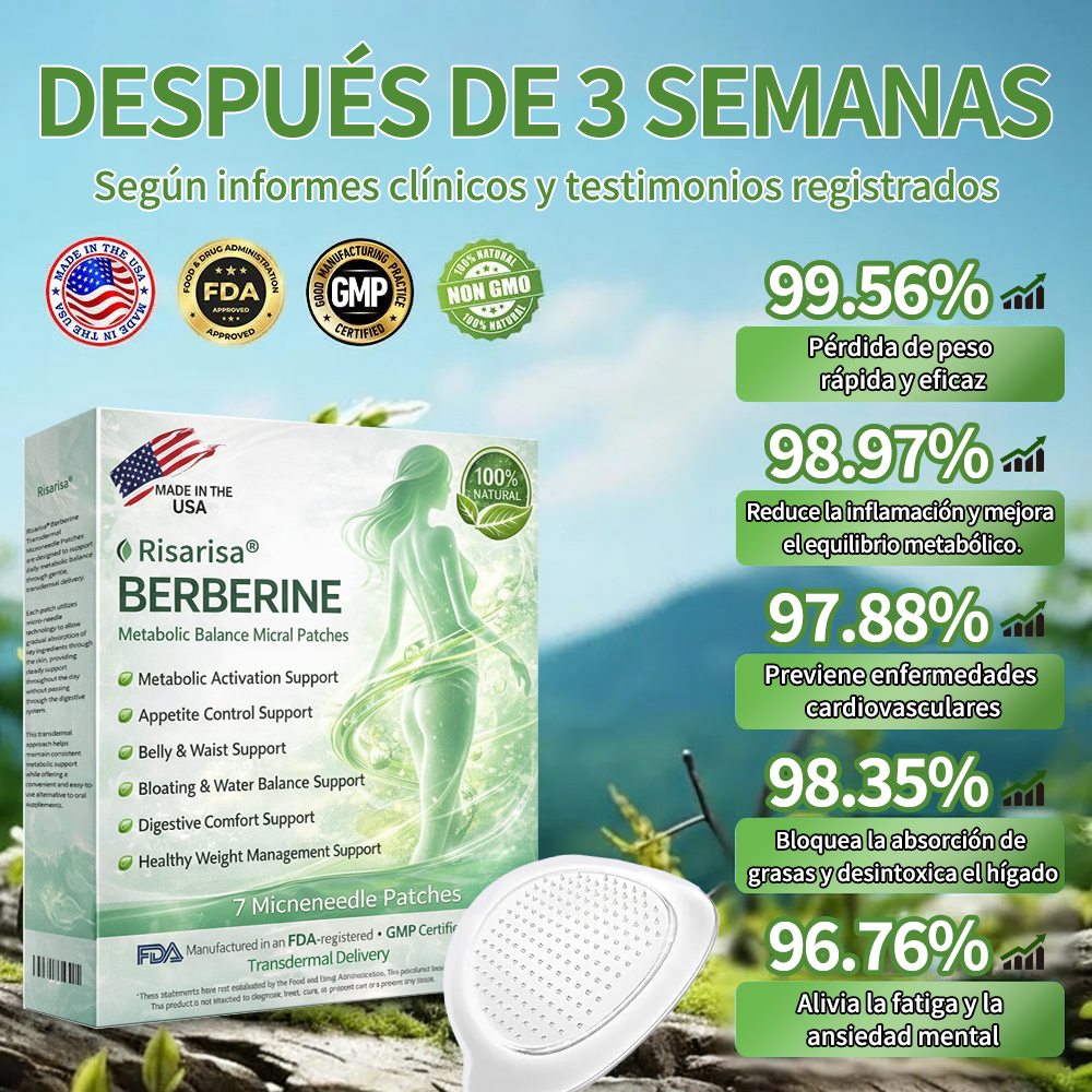 ⏳ Oferta por tiempo limitado | Risarisa® BERBERINE ❤️ Solución de Parche Nano Un enfoque integral, sin dolor ni agotamiento, para apoyar obesidad, hígado graso, presión alta, inflamación y dolor articular, todo en un solo protocolo.🪁