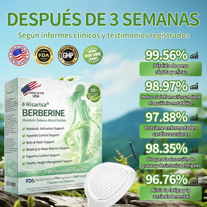 ⏳ Oferta por tiempo limitado | Risarisa® BERBERINE ❤️ Solución de Parche Nano Un enfoque integral, sin dolor ni agotamiento, para apoyar obesidad, hígado graso, presión alta, inflamación y dolor articular, todo en un solo protocolo.🪁