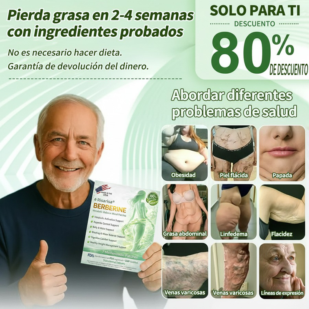 ⏳ Oferta por tiempo limitado | Risarisa® BERBERINE ❤️ Solución de Parche Nano Un enfoque integral, sin dolor ni agotamiento, para apoyar obesidad, hígado graso, presión alta, inflamación y dolor articular, todo en un solo protocolo.🎐🔔
