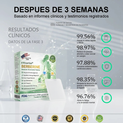 ⏳ Oferta por tiempo limitado | Risarisa® BERBERINE ❤️ Solución de Parche Nano Un enfoque integral, sin dolor ni agotamiento, para apoyar obesidad, hígado graso, presión alta, inflamación y dolor articular, todo en un solo protocolo.🌱🪴