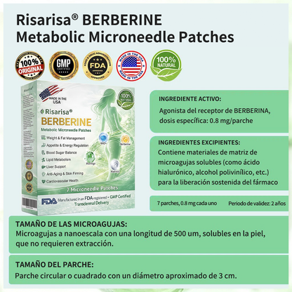⏳ Oferta por tiempo limitado | Risarisa® BERBERINE ❤️ Solución de Parche Nano Un enfoque integral, sin dolor ni agotamiento, para apoyar obesidad, hígado graso, presión alta, inflamación y dolor articular, todo en un solo protocolo.🌱🪴