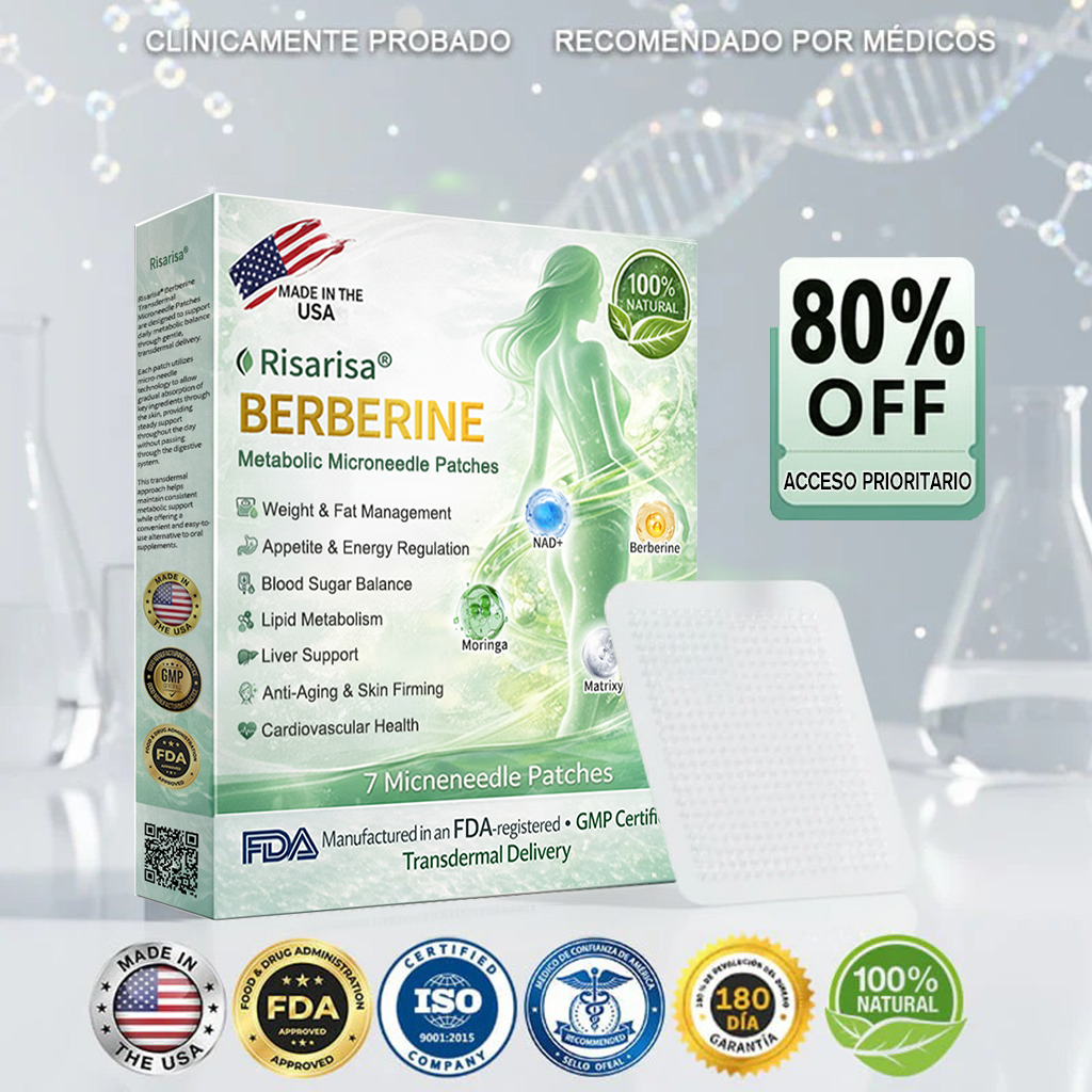 ⏳ Oferta por tiempo limitado | Risarisa® BERBERINE ❤️ Solución de Parche Nano Un enfoque integral, sin dolor ni agotamiento, para apoyar obesidad, hígado graso, presión alta, inflamación y dolor articular, todo en un solo protocolo.🏅🎖️