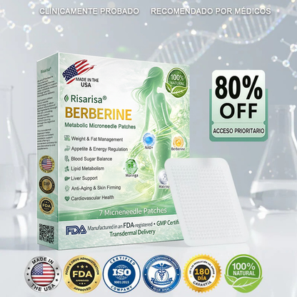 ⏳ Oferta por tiempo limitado | Risarisa® BERBERINE ❤️ Solución de Parche Nano Un enfoque integral, sin dolor ni agotamiento, para apoyar obesidad, hígado graso, presión alta, inflamación y dolor articular, todo en un solo protocolo.🏅🎖️