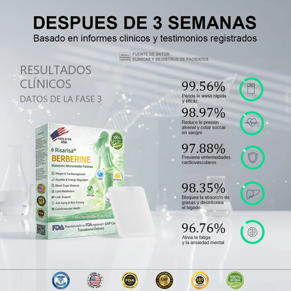 ⏳ Oferta por tiempo limitado | Risarisa® BERBERINE ❤️ Solución de Parche Nano Un enfoque integral, sin dolor ni agotamiento, para apoyar obesidad, hígado graso, presión alta, inflamación y dolor articular, todo en un solo protocolo.🏅🎖️