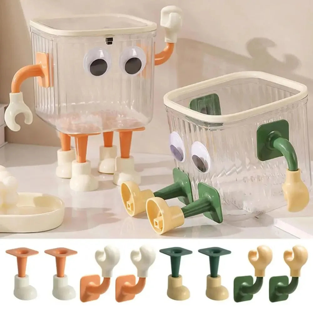 2Pcs DIY Tissue Box Decorative Foot Legs Self-adhesive Multifunctional Trash Can Hand Hook Holder Decoration Decorative Stuff